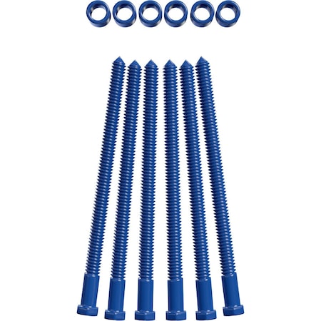 Ekena Millwork Premium 7/8" Barn Door Flat Track Extension Hardware for 1 3/4" Door, Blue Ribbon GB60014EXBR